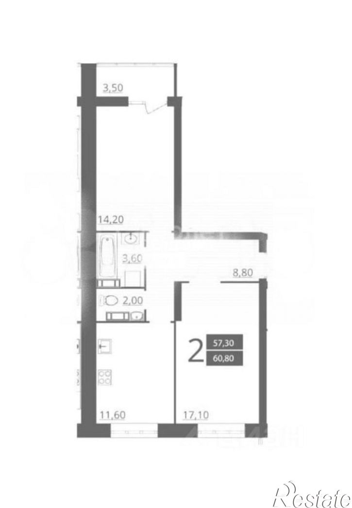2-комн квартира б-р 30-летия Победы, 42,  д. 42