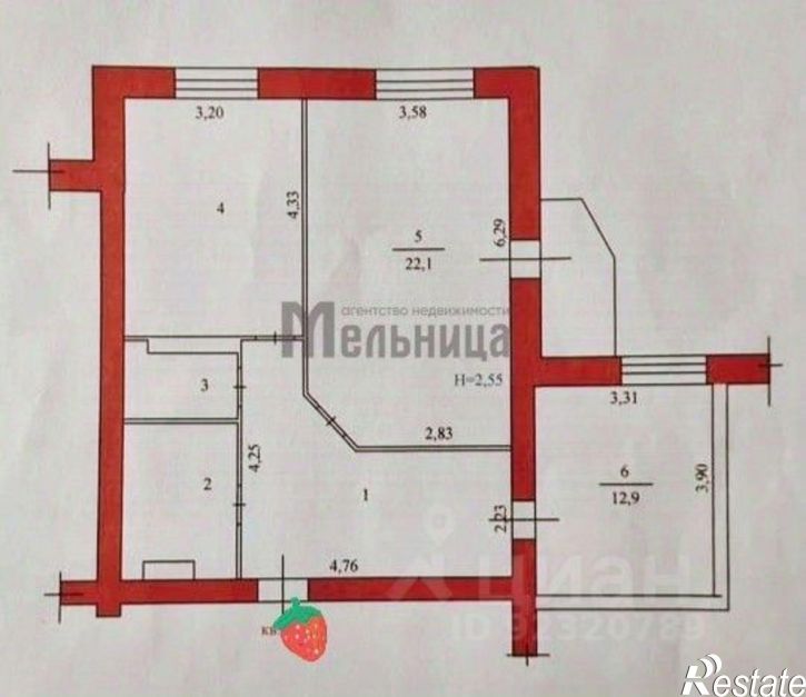 2-комн квартира улица Глазкова, 23,  д. 23