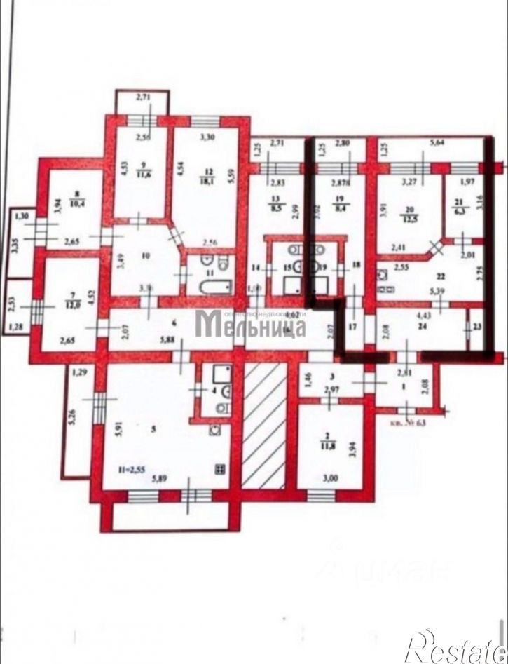 6-комн квартира ул им. милиционера Буханцева, 18,  д. 18