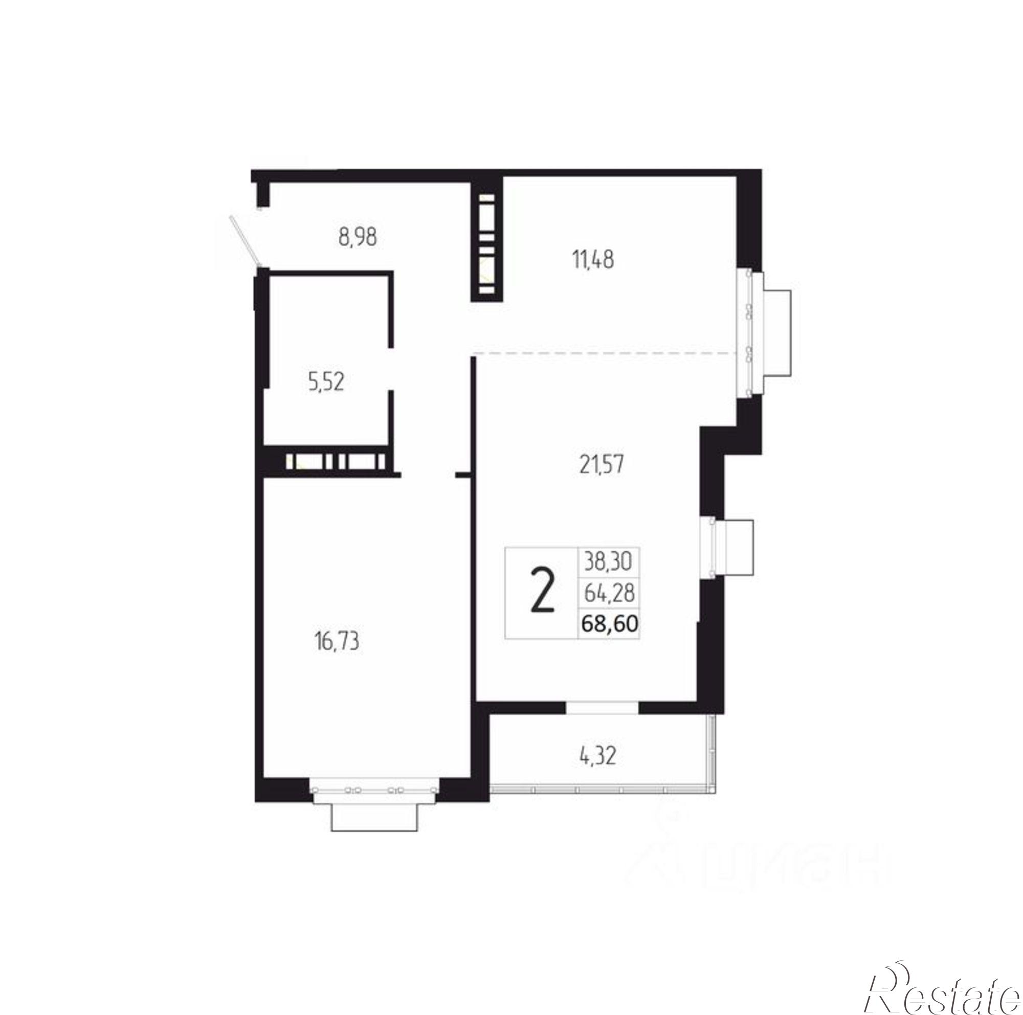 Купить квартиру за 7 899 000 рублей на б-р 30-летия Победы, 30