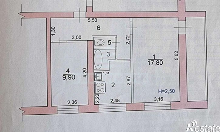 2-комн квартира Логовская улица, 6,  д. 6