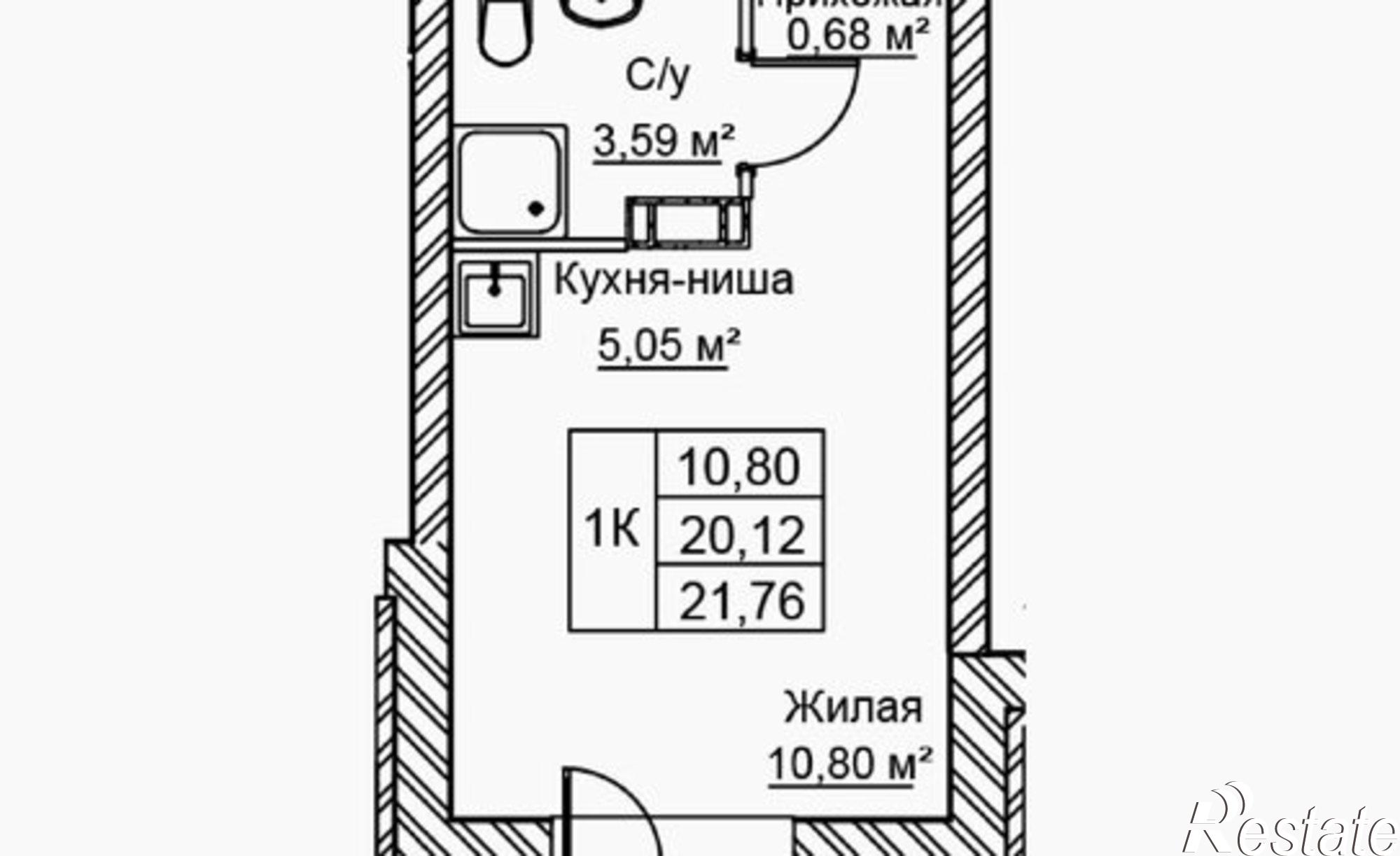 Купить квартиру за 2 611 200 рублей на улица Голубева, 1