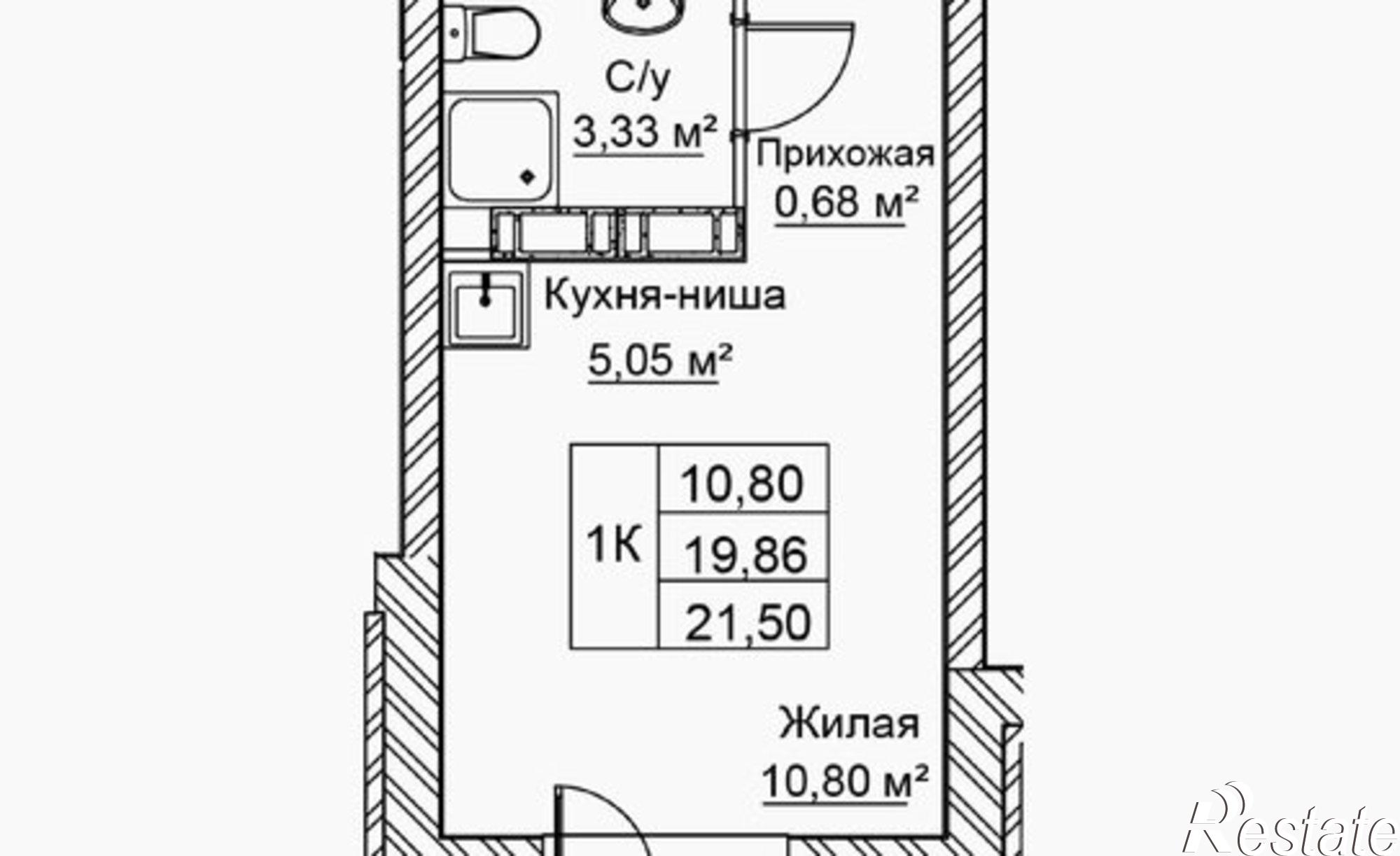 Купить квартиру за 2 580 000 рублей на улица Голубева, 1