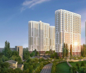 1-комн, 44 кв м, этаж 22/24 Новосибирская улица, 74/1