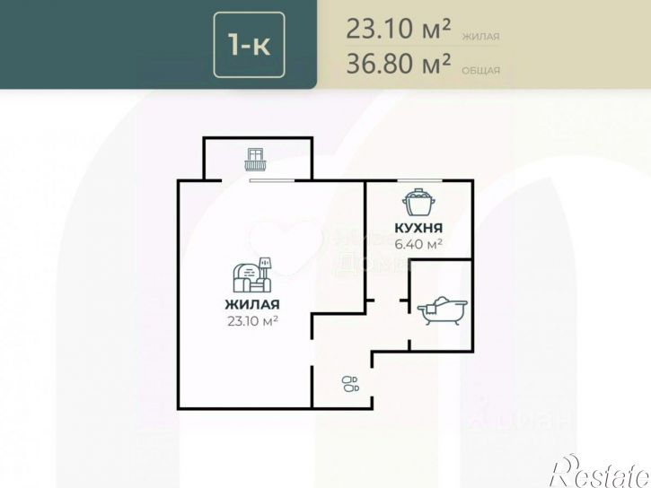 1-комн квартира улица 35-й Гвардейской дивизии, 13,  д. 13