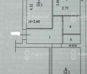 2-комн, 44кв м, этаж 2/3 ул им. гвардии красноармейца Химина, 8б