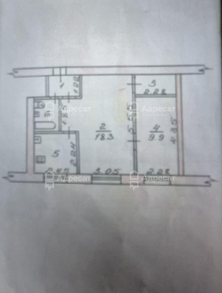 2-комн квартира проспект им. В.И. Ленина,  д.35