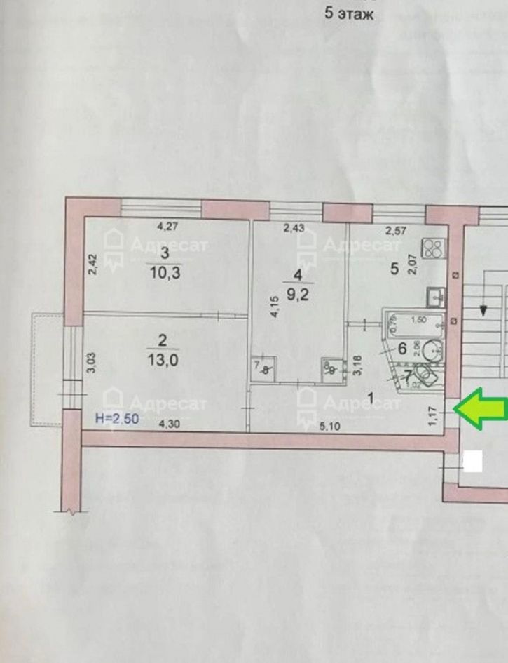 3-комн квартира ул. Славская,  д.3