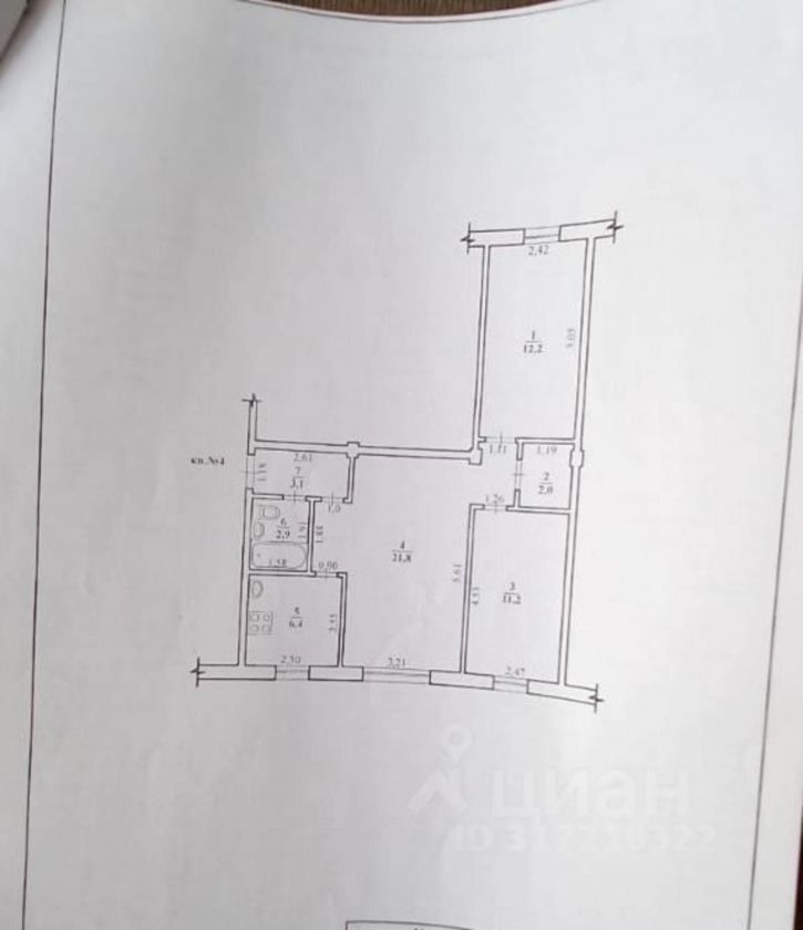 3-комн квартира Козьмы Минина, 8