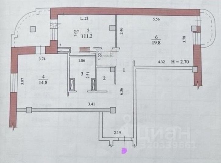 2-комн квартира Баррикадная, 19а