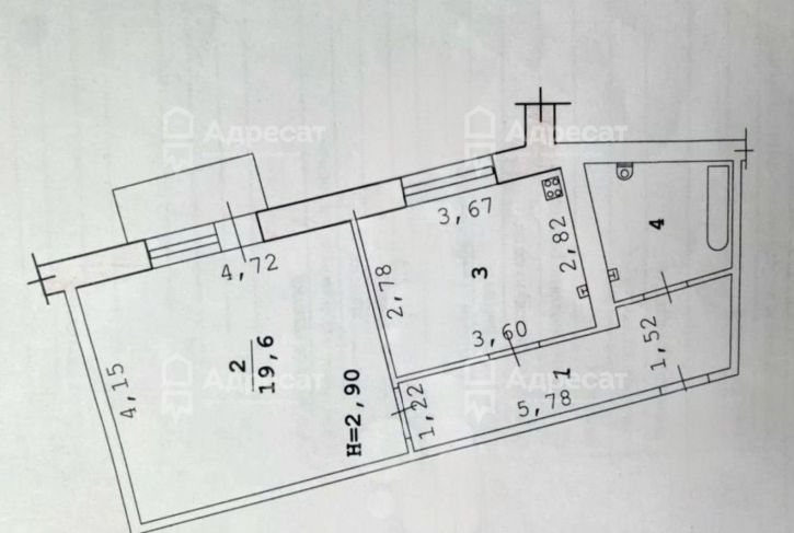 1-комн квартира Проспект им. В.И. Ленина,  д.22