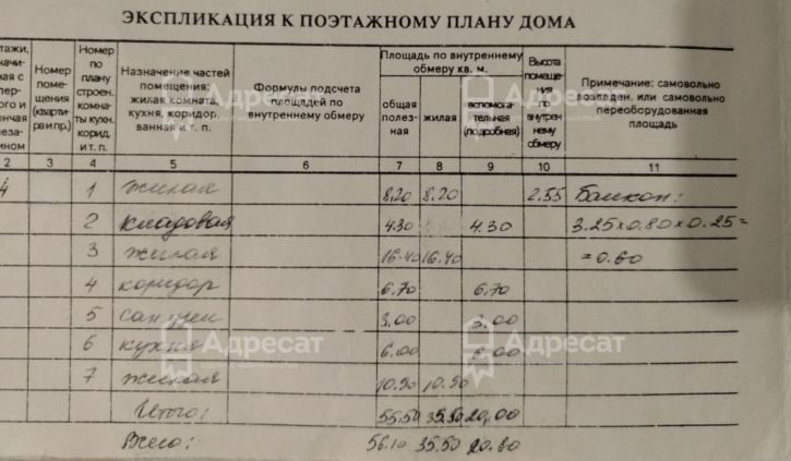 3-комн квартира ул. Казахская,  д.1/3