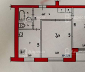 2-комн, 48.1кв м, этаж 8/9 ул. Хиросимы,  д.1