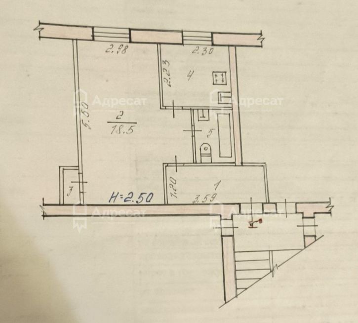 1-комн квартира пос. Кирпичного завода 8,  д.25