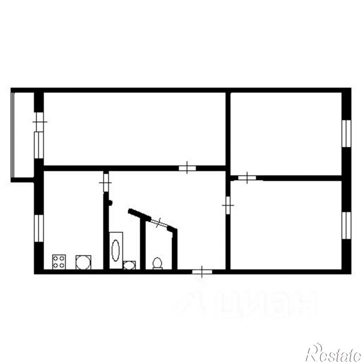 3-комн квартира улица Николая Отрады, 26,  д. 26