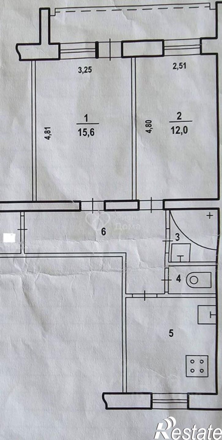 2-комн квартира улица Доценко, 35А,  д. 35А
