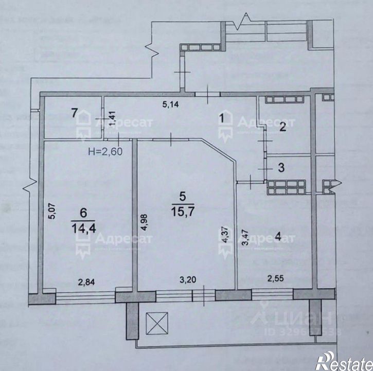 2-комн квартира улица Маршала Воронова, 12,  д. 12