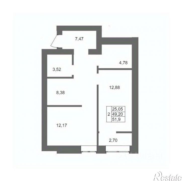 2-комн квартира в новом доме ул Смольная, 27,  д. 27