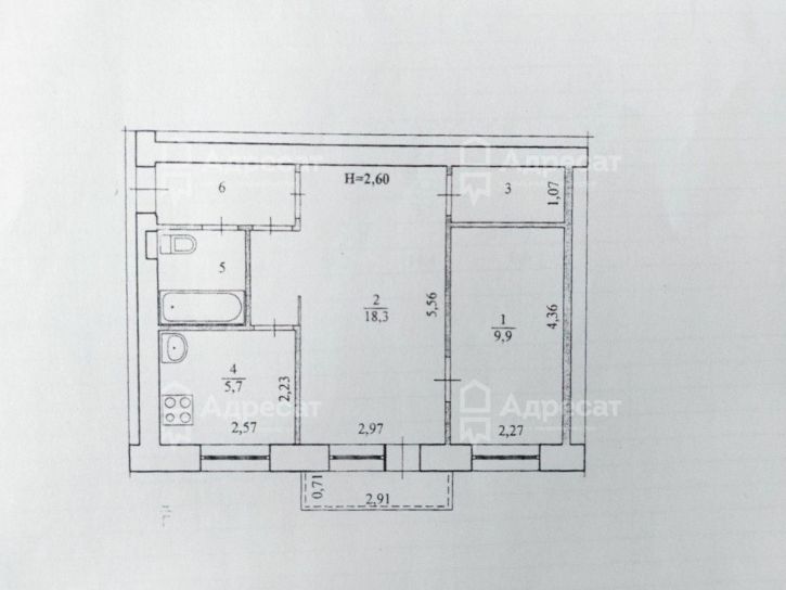 2-комн квартира ул. Германа Титова,  д.17