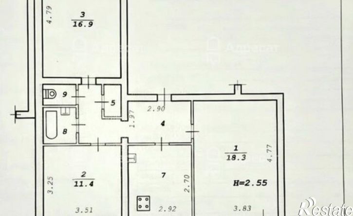 3-комн квартира ул Новорядская, 56,  д. 56