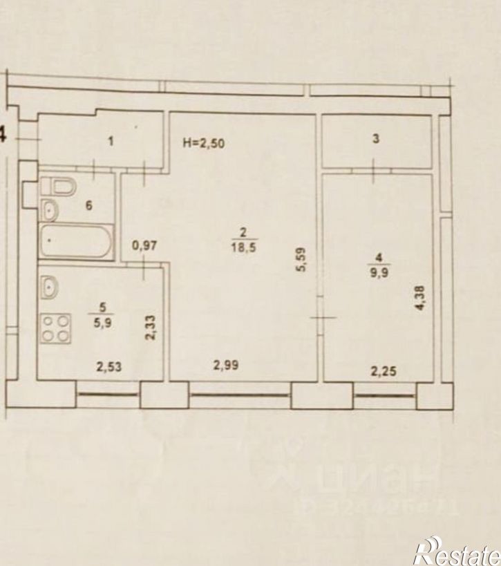 2-комн квартира улица Кузнецова, 15,  д. 15