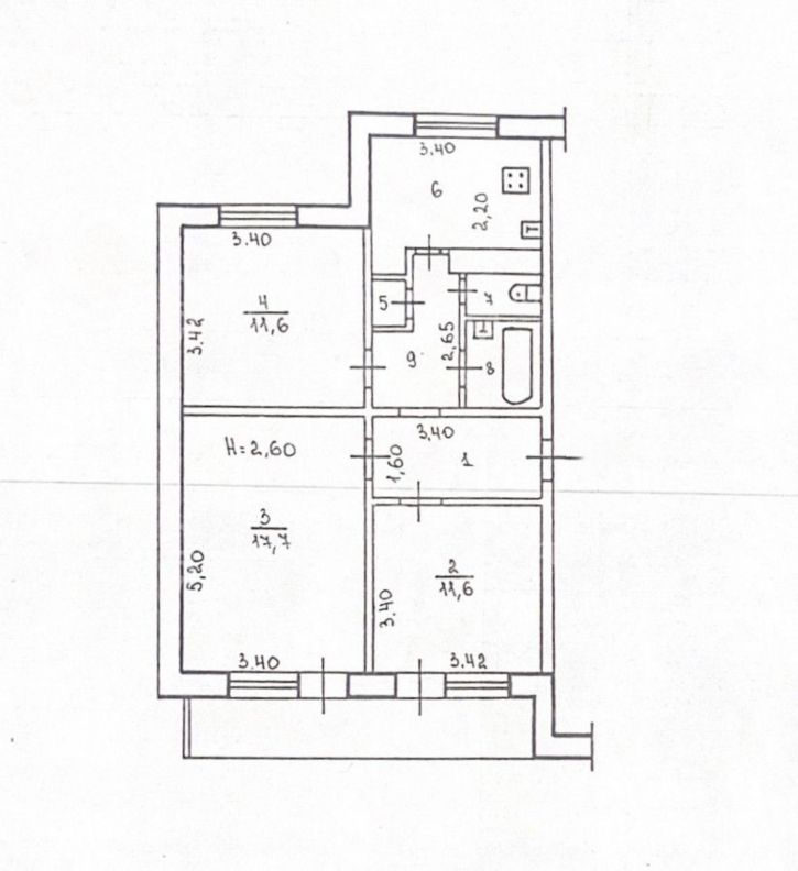 3-комн квартира Проспект им. В.И. Ленина,  д.225