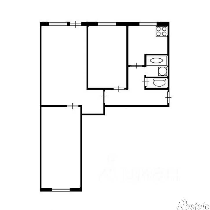 3-комн квартира улица Гейне, 3,  д. 3