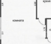 1-комн, 32кв м, этаж 2/5 улица 64-й Армии, 121