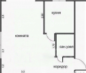 1-комн, 31кв м, этаж 2/5 улица 64-й Армии, 121