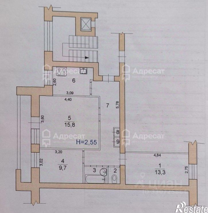 3-комн квартира Казахская улица, 22,  д. 22