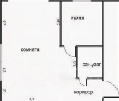 1-комн, 31.8кв м, этаж 2/5 ул. 64-й Армии,  д.121