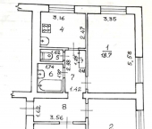 3-комн, 74кв м, этаж 2/4 ул. им. Генерала Шумилова,  д.27