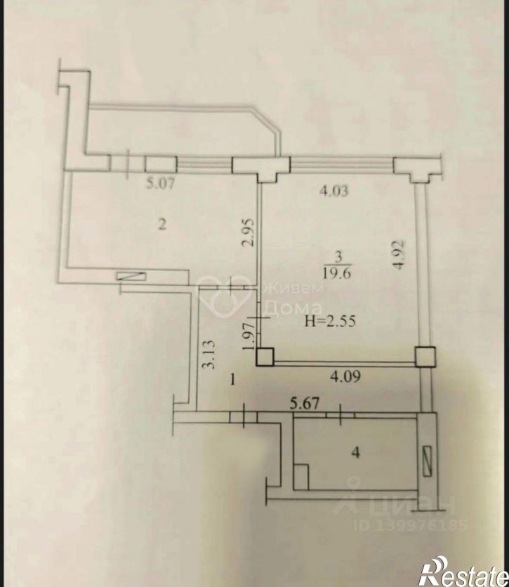 1-комн квартира улица Николая Отрады, 24А,  д. 24А