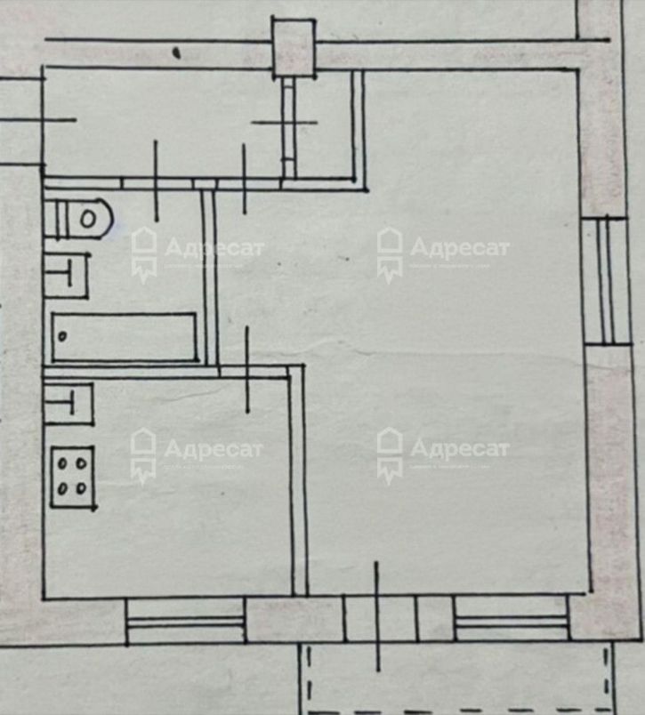 1-комн квартира ул. Даугавская,  д.4