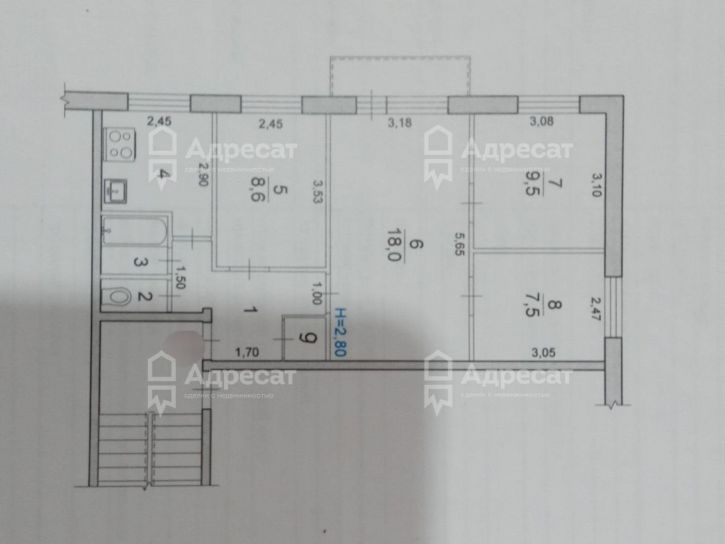 4-комн квартира ул. Королева,  д.3