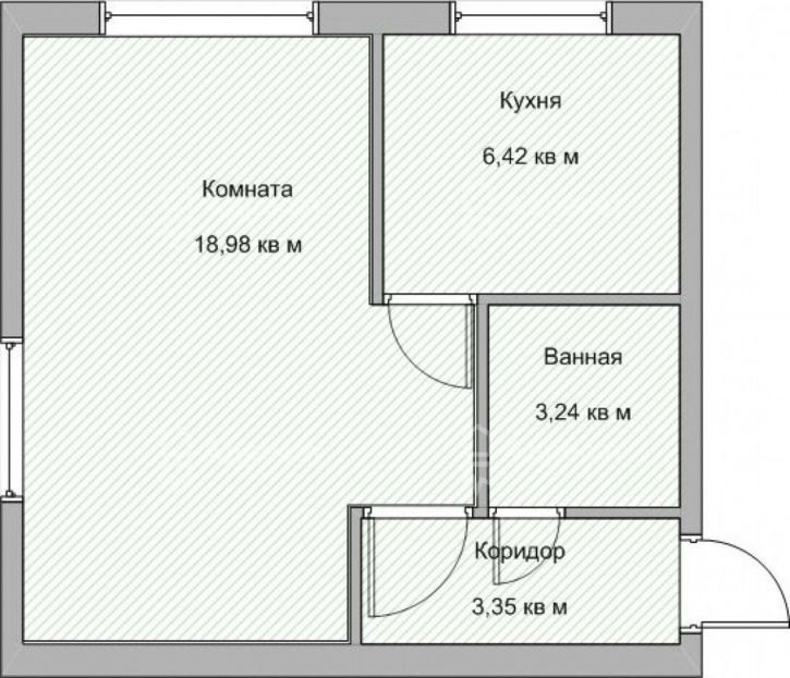 1-комн квартира ул. Фадеева,  д.21