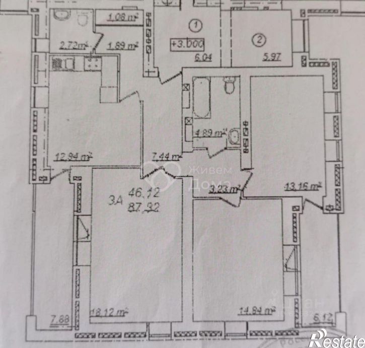 3-комн квартира Санаторная улица, 8А,  д. 8А