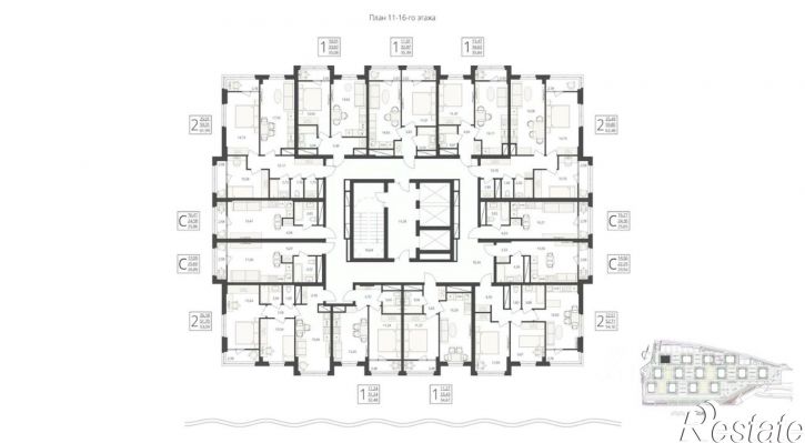 2-комн квартира в новом доме улица Степана Разина, 27