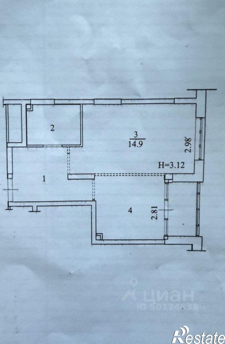 1-комн квартира улица Грибанова, 3А,  д. 3А