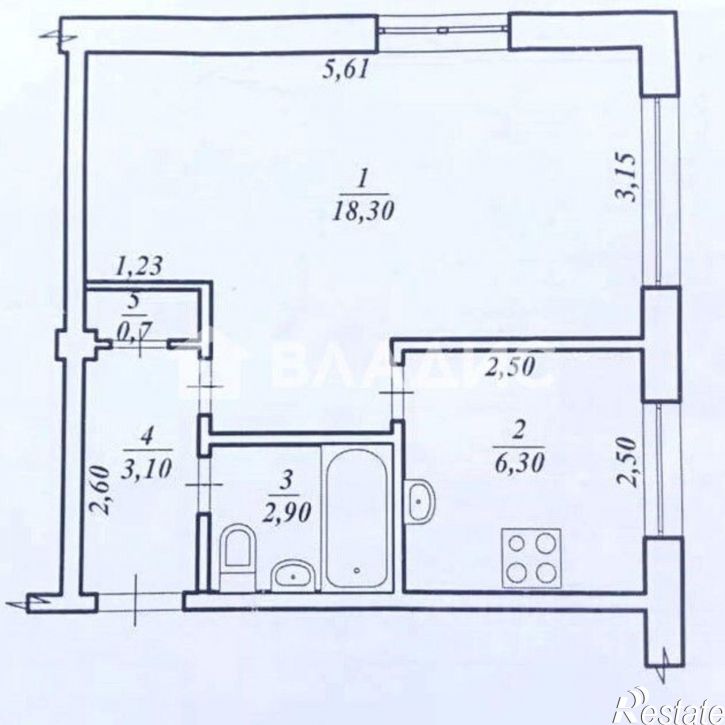 1-комн квартира улица Козьмы Минина, 8А,  д. 8А