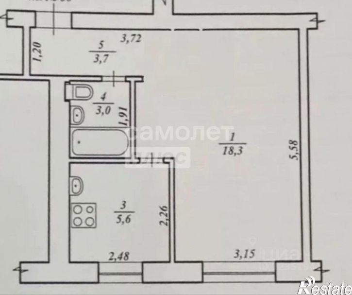 1-комн квартира ул 64-й Армии, 121,  д. 121
