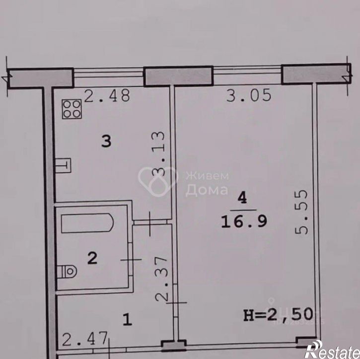 1-комн квартира ул им. Пирогова, 12а,  д. 12а