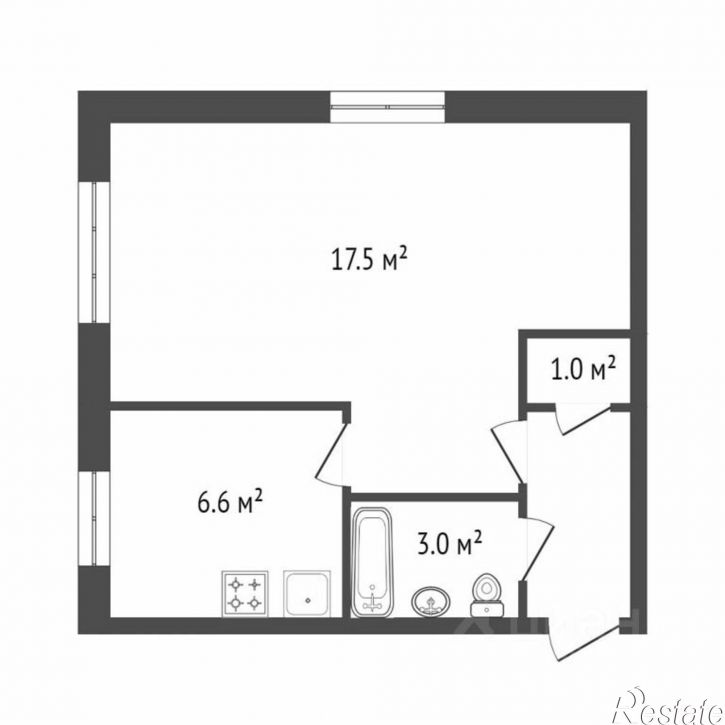 1-комн квартира проспект Героев Сталинграда, 30,  д. 30