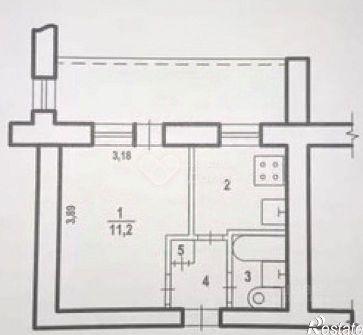 1-комн квартира Пролетарская улица, 53,  д. 53