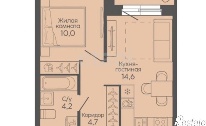 1-комн квартира в новом доме Трёхгорная улица, 27,  д. 27