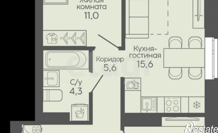 2-комн квартира в новом доме Трёхгорная улица, 27,  д. 27