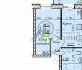 1-комн, 25кв м, этаж 1/3 ул им. гвардии полковника Добрушина, 20