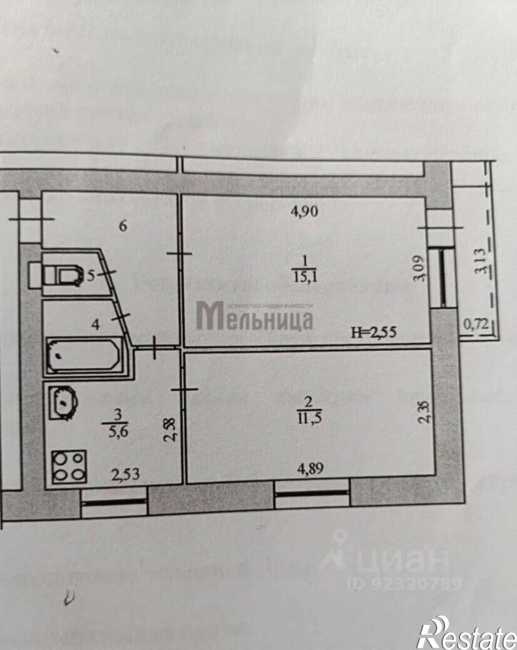2-комн квартира ул Триумфальная, 3,  д. 3