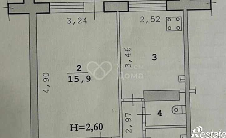 1-комн квартира ул 51-й Гвардейской, 36,  д. 36