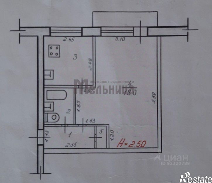 1-комн квартира ул Краснополянская, 6,  д. 6